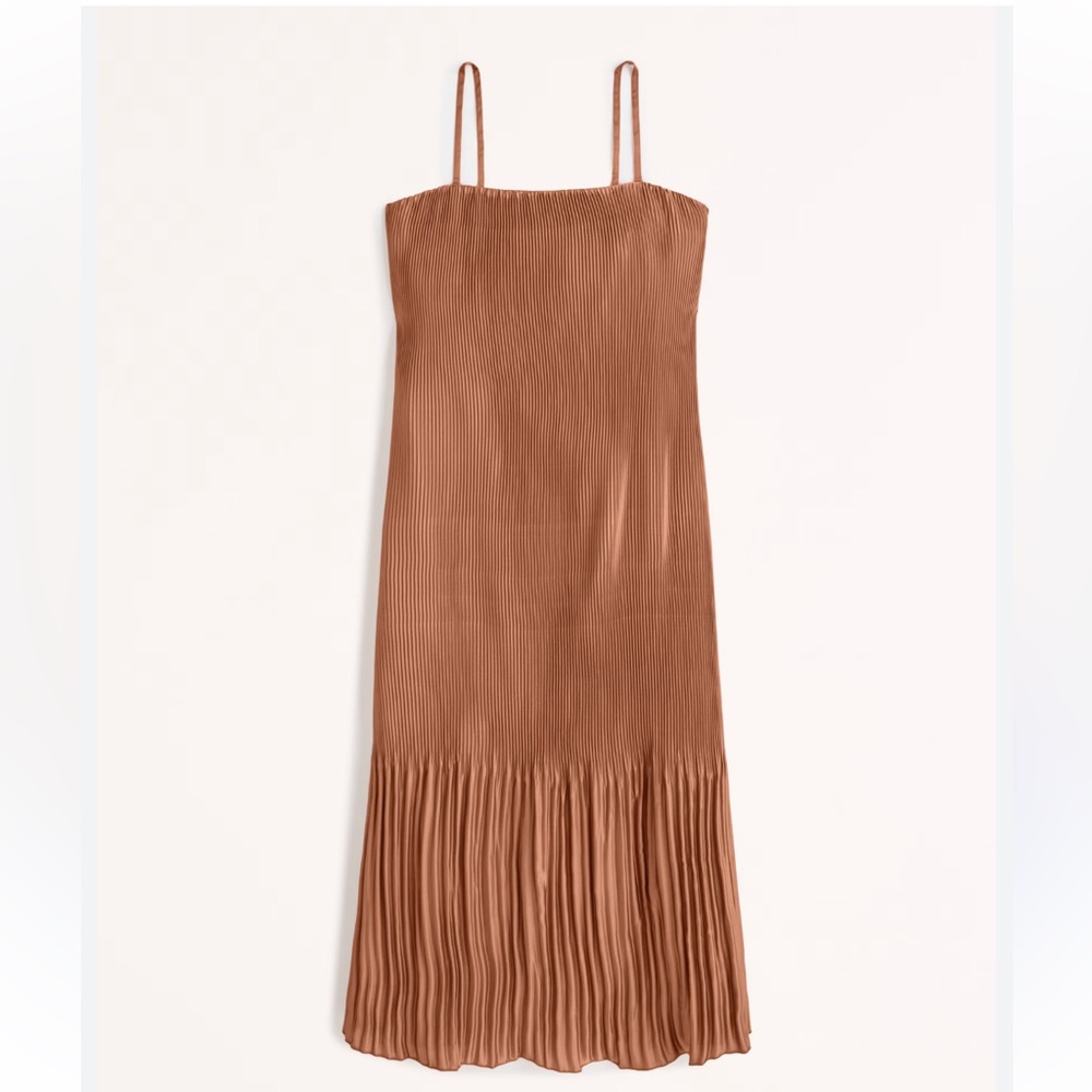 NWT Abercrombie & Fitch Giselle Pleat Release Midi Dress